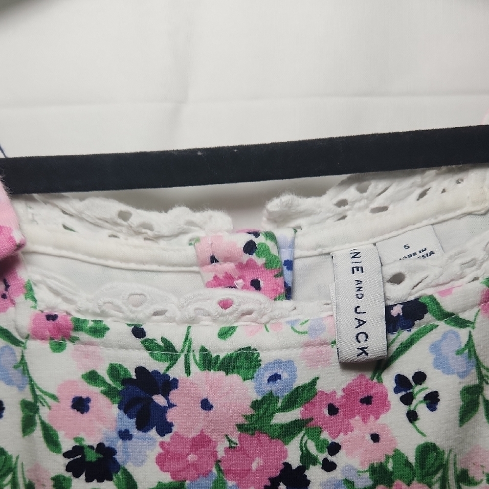 Janie and Jack Pink and Blue Floral Dress - Picture 5 of 6